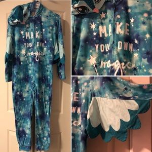 Justice owl pajama onesie with hood
